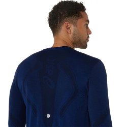 Футболка Asics Road Seamless LS Top M - синя