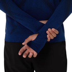 Футболка Asics Road Seamless LS Top M - синя