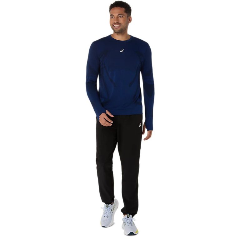 Футболка Asics Road Seamless LS Top M - синя