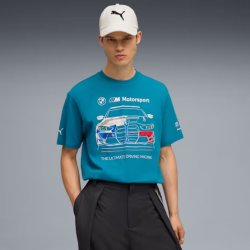 Футболка Puma BMW MMS Bold Graphic Tee M - синя