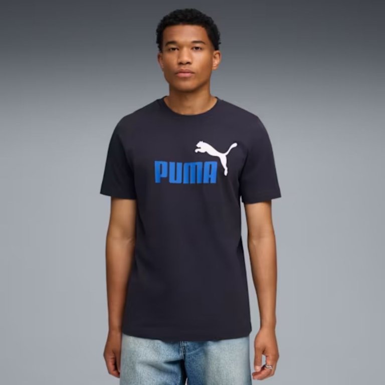 Футболка Puma ESS 2 Color No. 1 Logo Tee M - синя