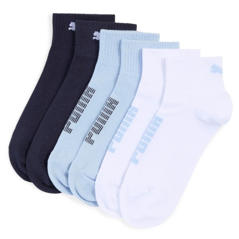 Шкарпетки Puma Rib Logo Quarter 3P - синьо/білі