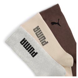 Шкарпетки Puma Rib Logo Crew Socks 3P - бежево/коричнево/сірі