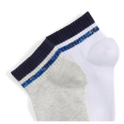 Шкарпетки Puma Heritage Stripe Quarter 2P J - біло/сірі