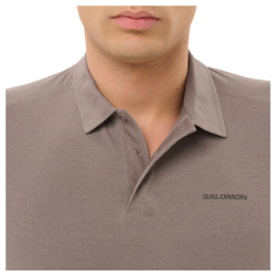 Футболка Salomon Trackline Polo M - коричнева