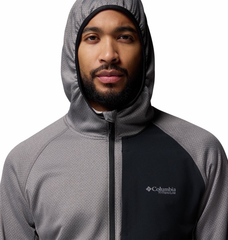 Кофта Columbia Triple Canyon™ Grid Fleece Hooded FZ II M - сіро/чорна