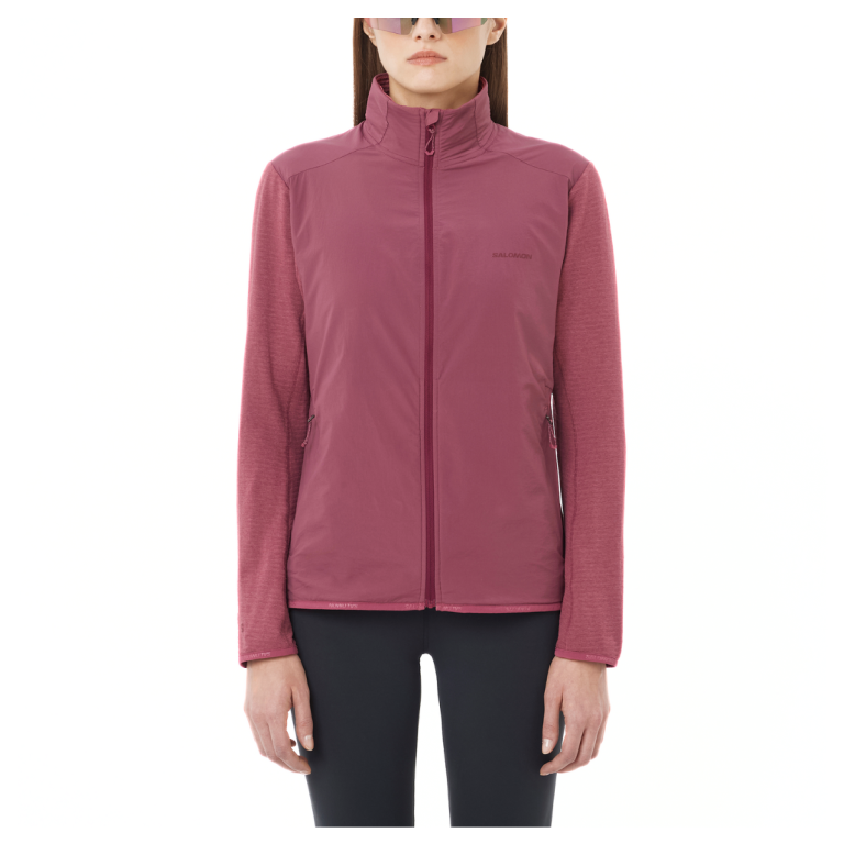 Світшот Salomon Essential Lightwarm Hybrid W - рожевий
