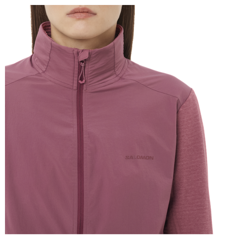 Світшот Salomon Essential Lightwarm Hybrid W - рожевий