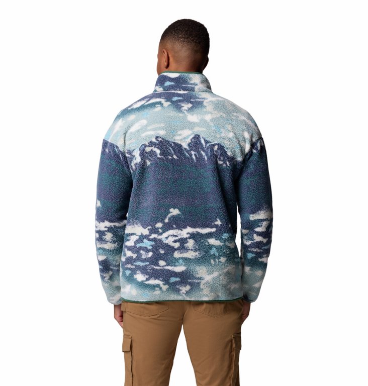 Mikina Columbia Helvetia™ II Printed Half Snap Fleece M - modrá