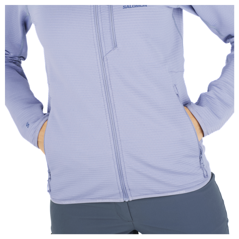 Світшот Salomon Essential Lightwarm FZ W - фіолетовий