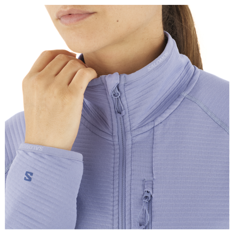 Світшот Salomon Essential Lightwarm FZ W - фіолетовий