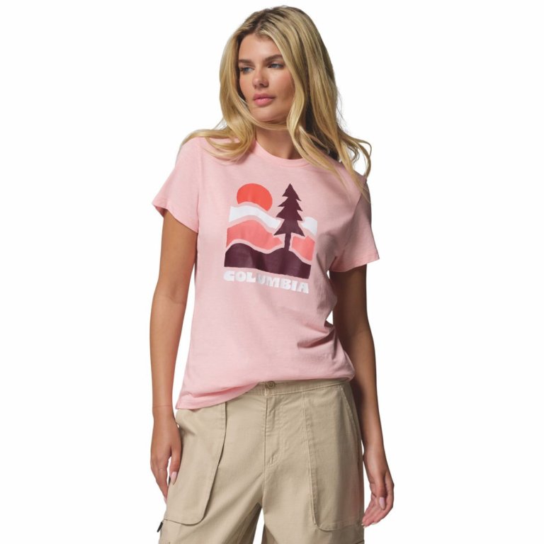 Футболка Columbia Ruby Springs™ Graphic Fitted SS W - рожева