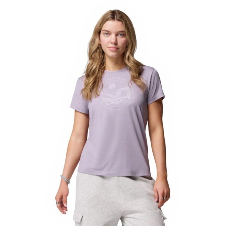 Футболка Columbia Sloan Ridge™ Graphic SS Tee W - фіолетова
