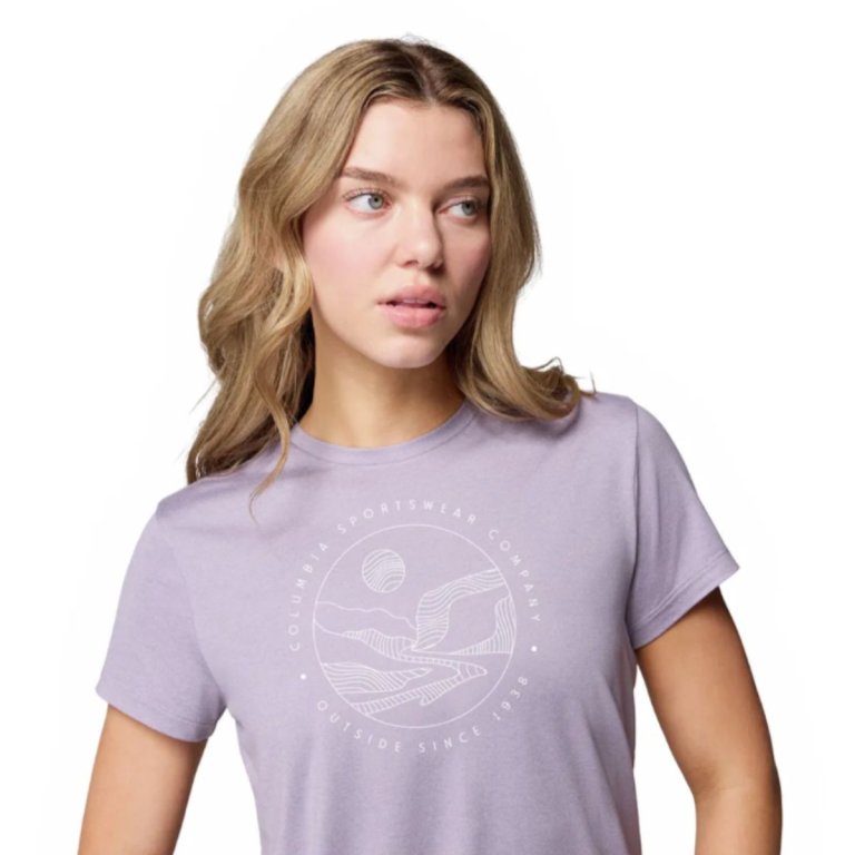 Футболка Columbia Sloan Ridge™ Graphic SS Tee W - фіолетова