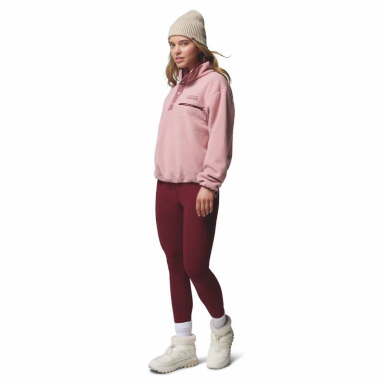 Mikina Columbia Helvetia™ II Cropped Half Snap Fleece W - ružová/červená