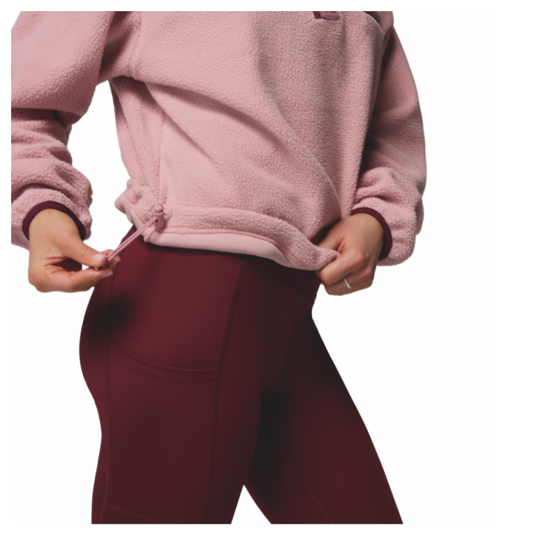 Mikina Columbia Helvetia™ II Cropped Half Snap Fleece W - ružová/červená
