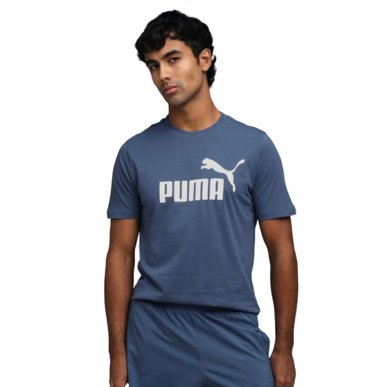 Футболка Puma ESS № 1 Logo Heather Tee M - синія