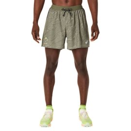 Asics Fujitrail All Over Print 5In Short M 2011D392300 - mantle green