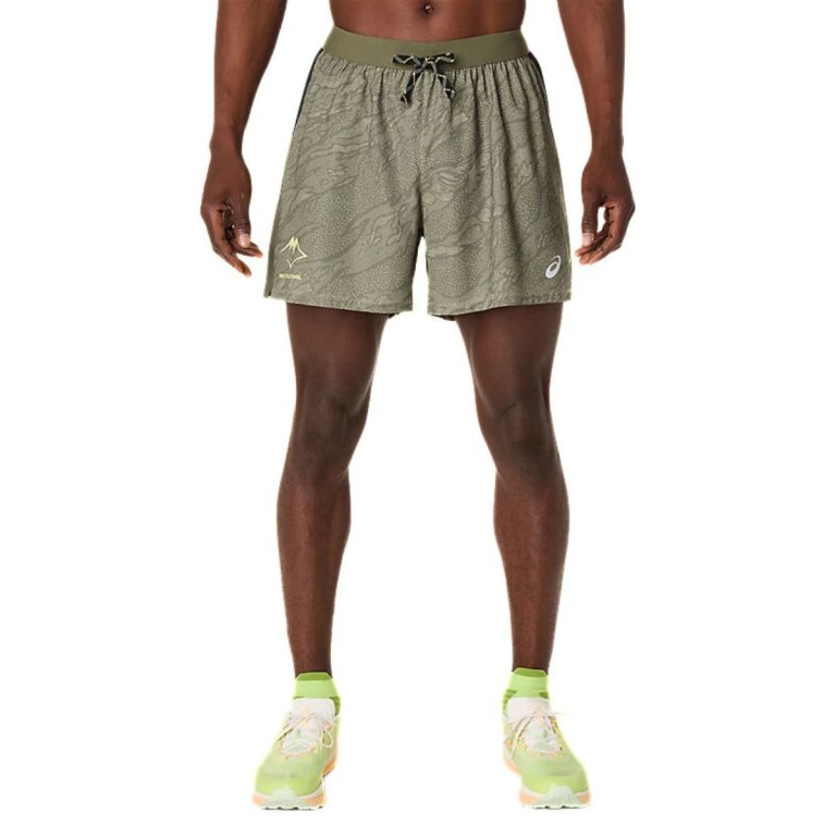 Шорти Asics Fujitrail All Over Print 5In Short M - зелені