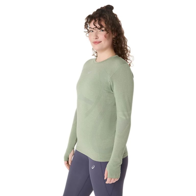 Футболка Asics Road Seamless LS Top W - зелена