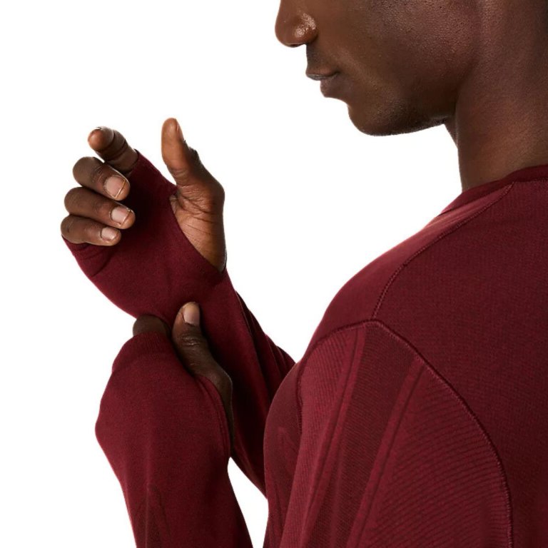 Футболка Asics Road Seamless LS Top M - червона