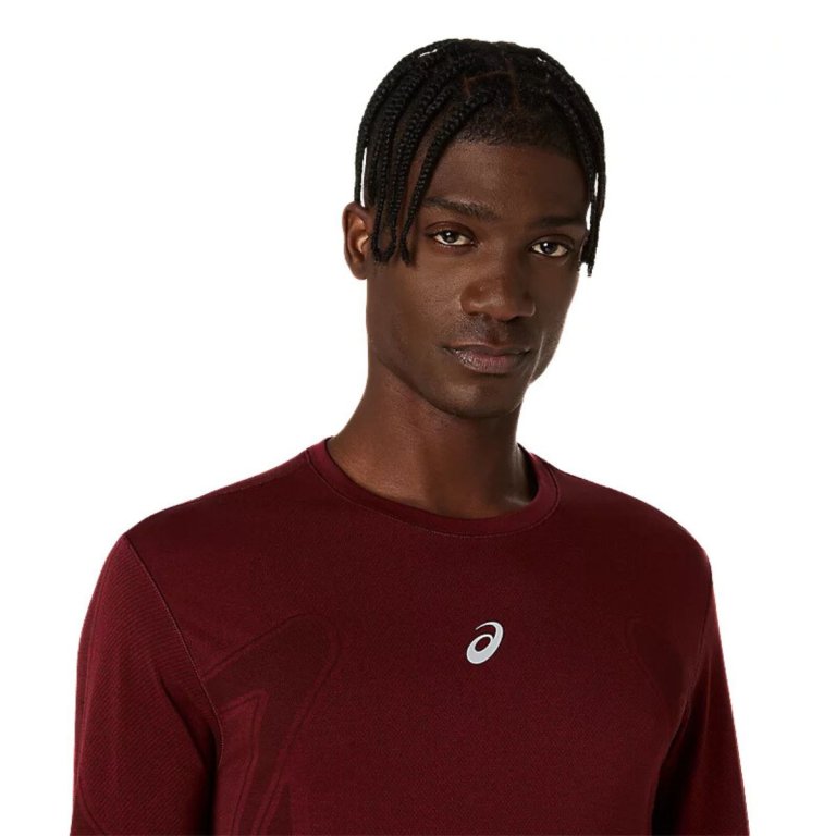 Футболка Asics Road Seamless LS Top M - червона