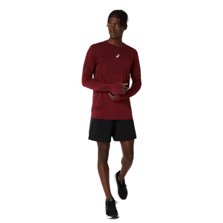 Футболка Asics Road Seamless LS Top M - червона