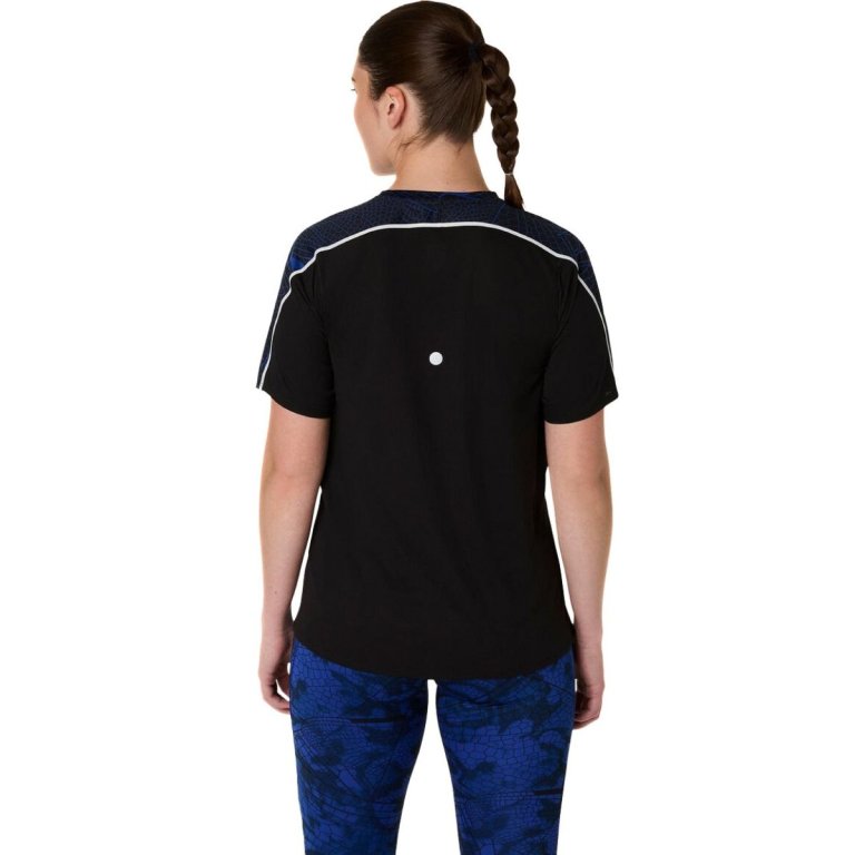 Футболка Asics Road Lite-Show SS Top W - чорно/синя