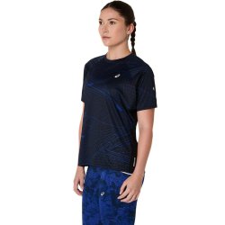Футболка Asics Road Lite-Show SS Top W - чорно/синя