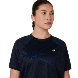 Футболка Asics Road Lite-Show SS Top W - чорно/синя
