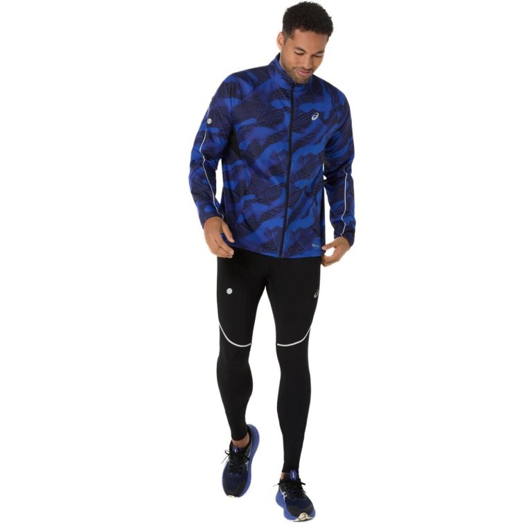 Куртка Asics Road Lite-Show Packable Jacket M - чорно/синя
