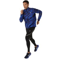 Куртка Asics Road Lite-Show Packable Jacket M - чорно/синя