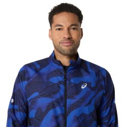 Куртка Asics Road Lite-Show Packable Jacket M - чорно/синя