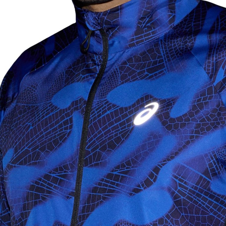 Куртка Asics Road Lite-Show Packable Jacket M - чорно/синя