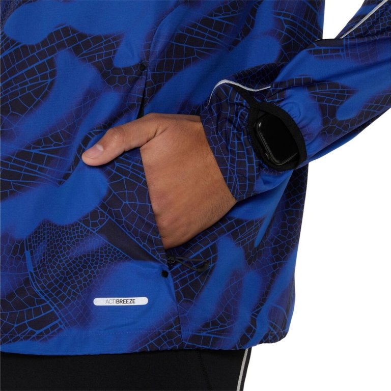 Куртка Asics Road Lite-Show Packable Jacket M - чорно/синя