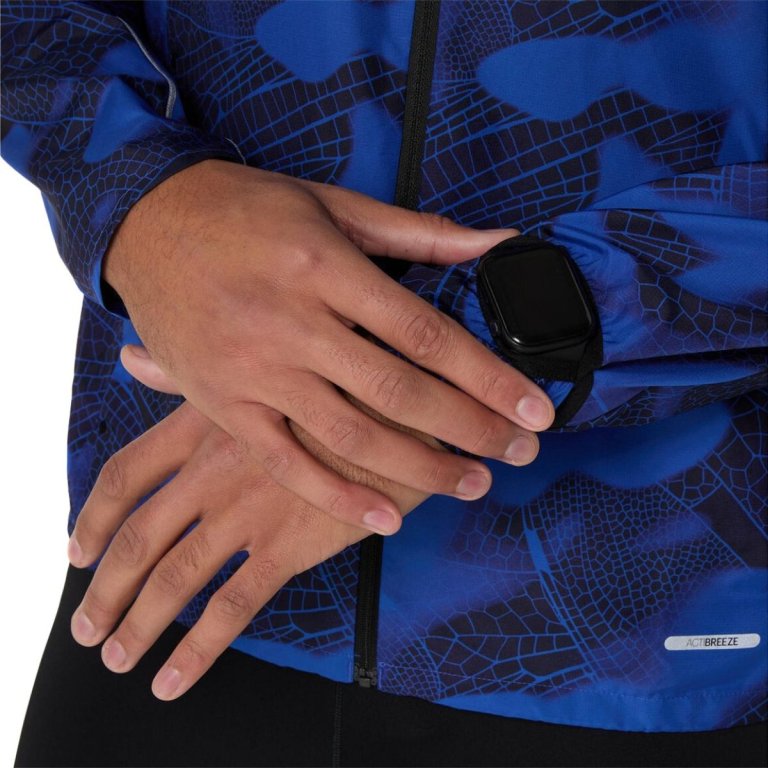 Куртка Asics Road Lite-Show Packable Jacket M - чорно/синя