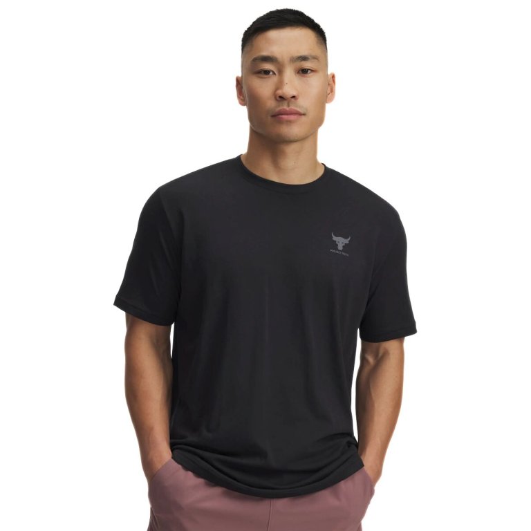Футболка Under Armour Project Rock Simple Branded SS M - чорна
