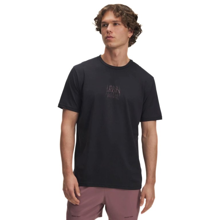 Футболка Under Armour Project Rock Q3 SS 2 M - чорна