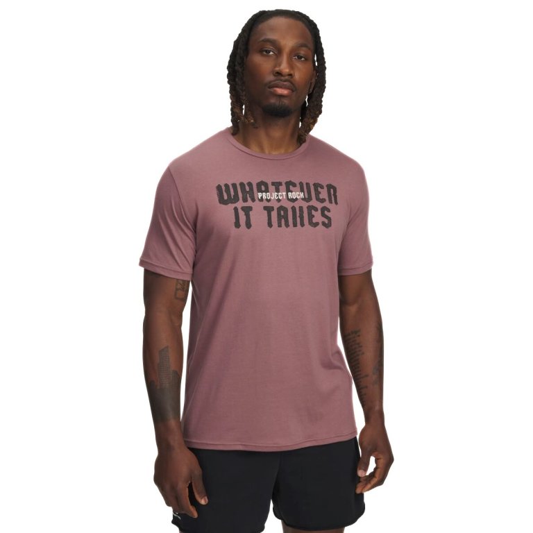Футболка Under Armour Project Rock Q3 SS 1 M - фіолетова