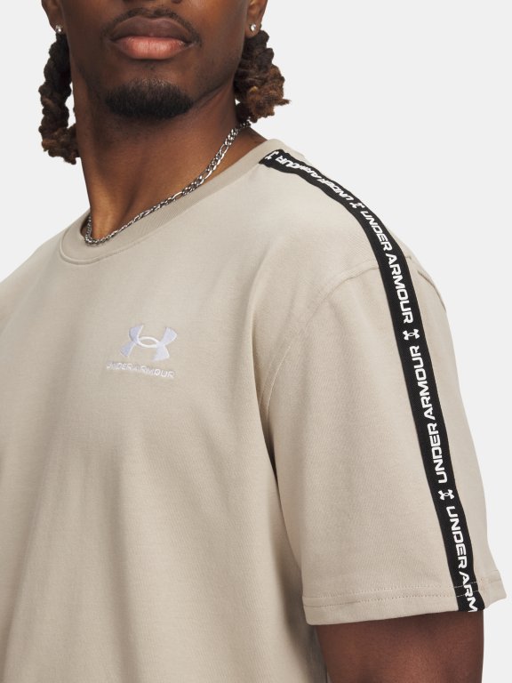 Футболка Under Armour Icon Hwt Tee Taping Man Brown коричнева
