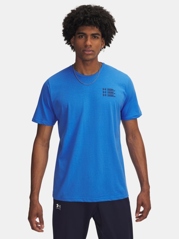 Футболка Under Armour Triple Stack LC Logo SS Man Blue