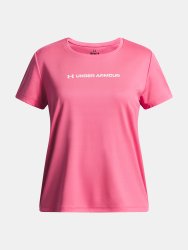 Футболка Under Armour Tech Wordmark Graphic SS Jr Pink