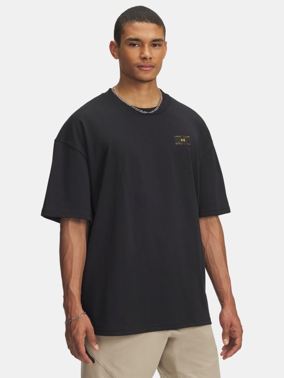 Футболка Under Armour Hwt Woven Label SS Man Black