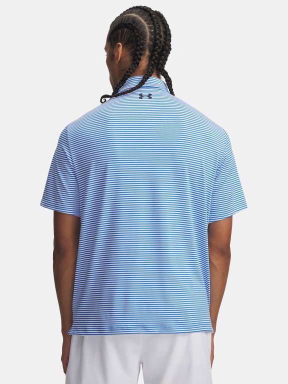 Футболка Under Armour Playoff 3.0 Stripe Polo Man Blue