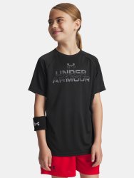 Футболка Under Armour Tech Split Wordmark SS Jr Black