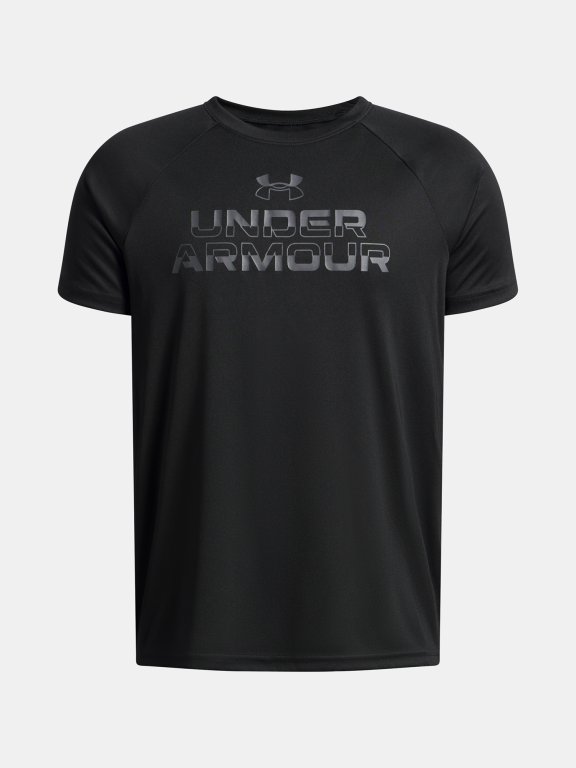 Футболка Under Armour Tech Split Wordmark SS Jr Black