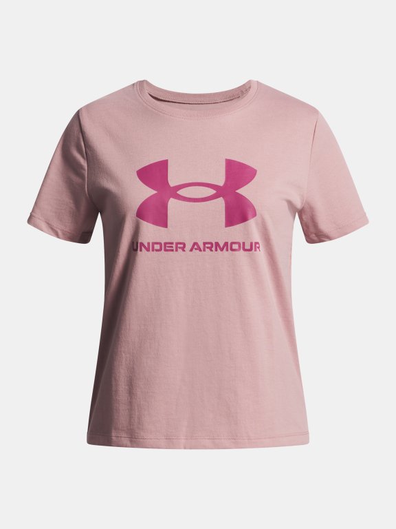 Футболка Under Armour Big Logo SS Jr Pink
