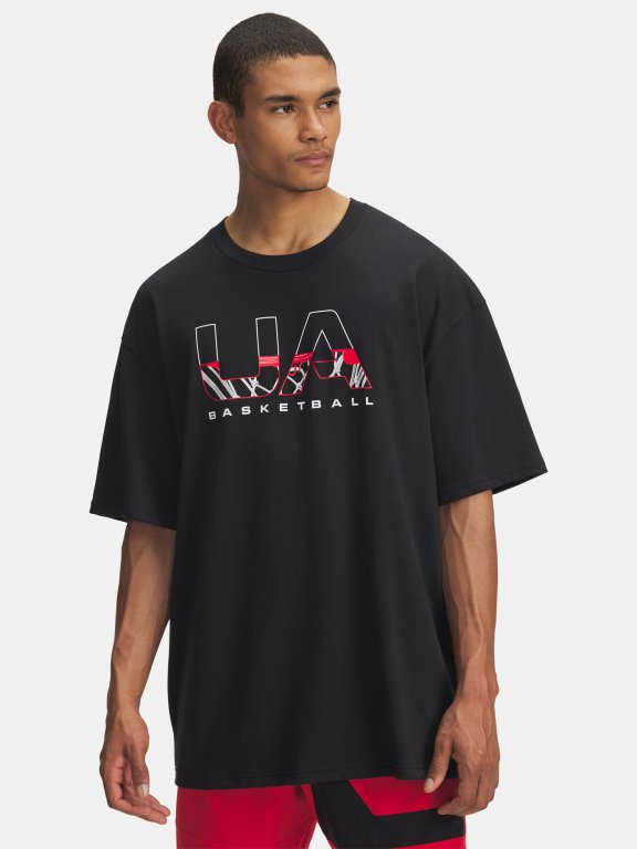 Футболка Under Armour Hwt Hoops Branded SS Man чорна