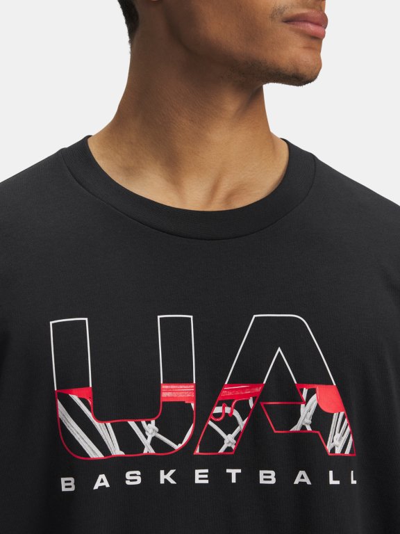 Футболка Under Armour Hwt Hoops Branded SS Man чорна