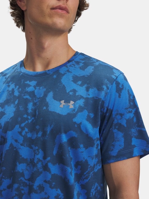 Футболка Under Armour Launch Printed SS Man Blue